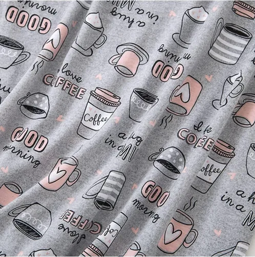 Vista 4 de Century Star Camisones para mujer, de algodón suave, para dormir, con dibujos animados, ropa de dormir de manga corta