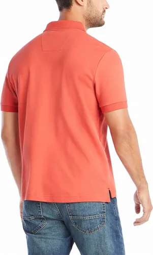 Vista 3 de Nautica Polo de manga corta sólido entrelazado para hombre