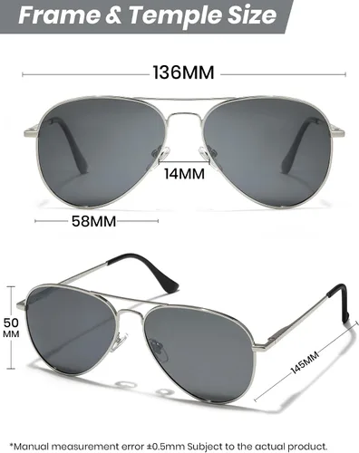 Vista 4 de Veda Tinda Vision Gafas de sol de aviador para mujeres y hombres, estilo vintage de los años 70, clásicas, a la moda, retro, para hombre, protección