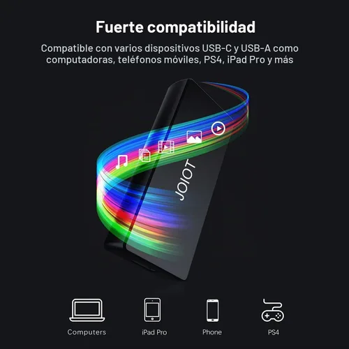 Vista 6 de JOIOT SSD externo portátil de 250 GB, SSD portátil USB 3.2 tipo C, unidad externa de estado sólido ultraligera, mini unidad de estado sólido