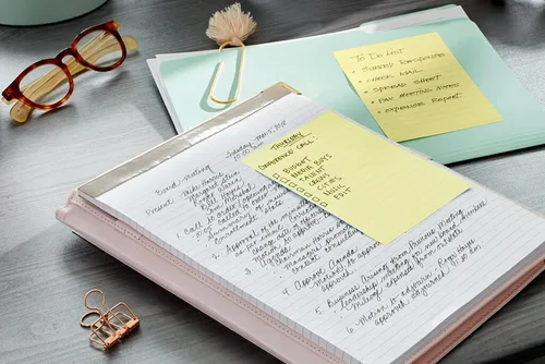 Vista 5 de Post-it Notas, 4 x 6 pulgadas, 5 blocs de notas adhesivas forradas, 100 hojas por bloc, amarillo canario, The Original Post-it Note, suministros