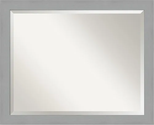 Vista 19 de Amanti Art Espejo de pared negro de 24 x 20 pulgadas, espejo de baño rectangular negro cepillado para decoración de pared de sala de estar, marco