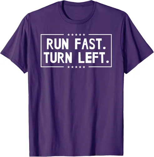 Vista 91 de Run Fast Turn Left - Camiseta para correr de pista y campo