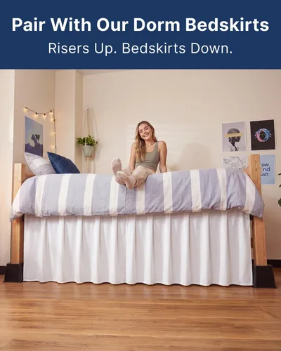 Vista 9 de Elevadores de cama – Esenciales para dormitorio – Elevadores de muebles ajustables de 3 y 5 pulgadas u 8 pulgadas combinados – Resistente
