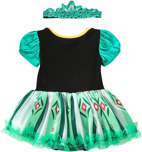 Vista 7 de WOPLAY 3 piezas de disfraces para bebés y niñas mameluco de princesa para Halloween Navidad Año Nuevo con collar