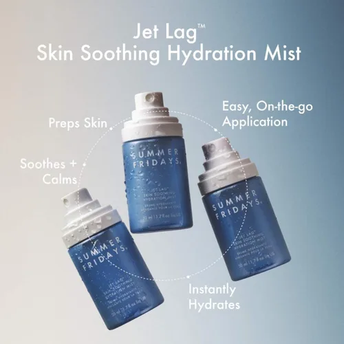 Vista 4 de Summer Fridays Jet Lag Skin Soothing Hydration Face Mist - Spray facial ultrafino e hidratante calmante para la piel, spray facial y niebla
