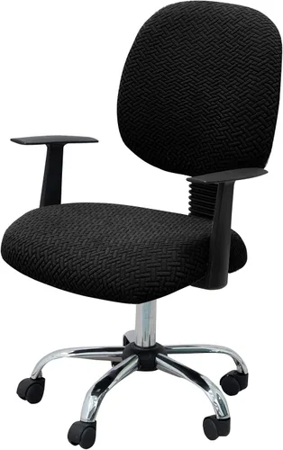 Vista 15 de MIFXIN - Fundas elásticas para silla de oficina de Jacquard, 2 piezas para sillas de escritorio o de la computadora, protector universal