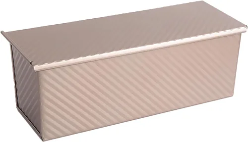 Vista 7 de Molde pequeño Pullman para pan con tapa, capacidad de masa de 0.5 libras, mini molde para tostadas de acero al carbono para hornear pan