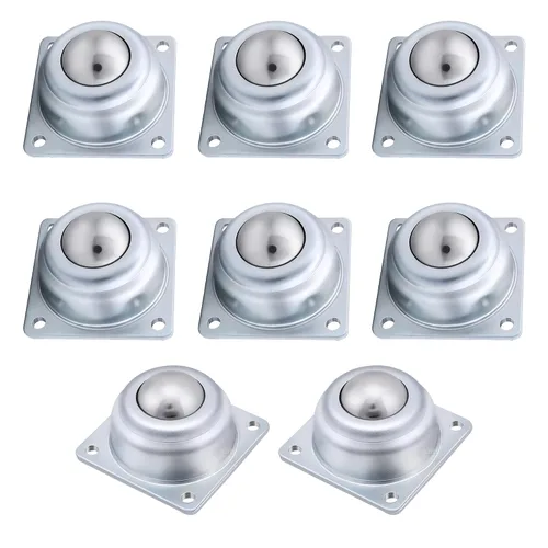 Vista 8 de XiKe 4 rodamientos de transferencia de bolas de rodillo de 1/2 pulgada, ruedas universales de bolas de rotación de 360º, unidad de transferencia