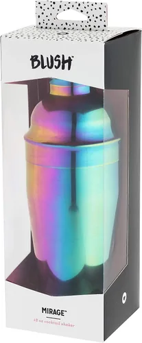 Vista 7 de Blush Mirage Rainbow - Coctelera iridiscente de acero inoxidable, colorida coctelera para accesorios estéticos de bar en el hogar, despedida