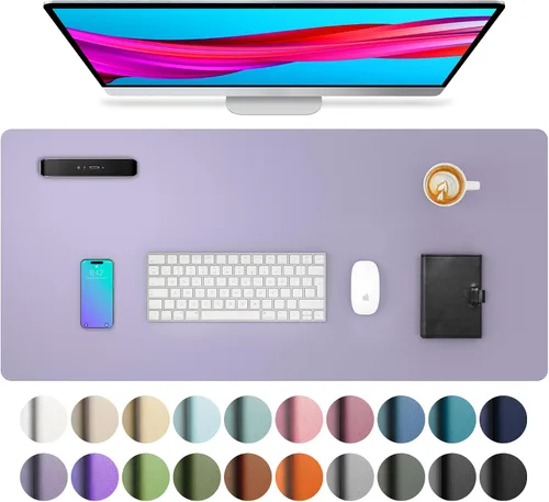 Vista 217 de Aothia - Protector de escritorio de cuero sintético grande, base antideslizante para mouse y superficie para escribir, impermeable, fácil de Agua