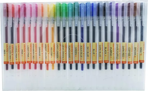 Vista 7 de BEIWO Bolígrafo de tinta de gel de alta calidad, 0.020 in, bolígrafos de color de punta fina, bolígrafo de gel de escritura suave para oficina