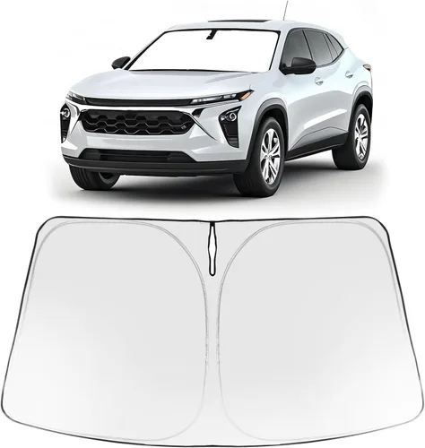 Vista 283 de Proadsy Parasol para parabrisas Rivian R1S 2022-2025 2026 de 4 capas plegable, protector de parasol frontal que bloquea los rayos UV, mantiene