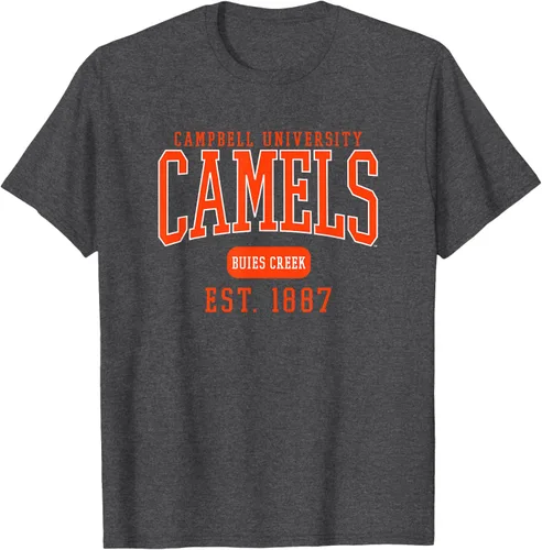 Vista 3 de Campbell University Camiseta Fighting Camels Est. Date, Gris
