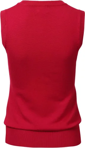 Vista 3 de Chaleco de meter para mujer, sólido y clásico, con cuello en V, sin mangas