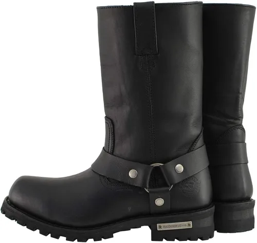 Vista 8 de Milwaukee Leather MBM131 - Botas de arnés clásicas de punta cuadrada para hombre de 11 pulgadas