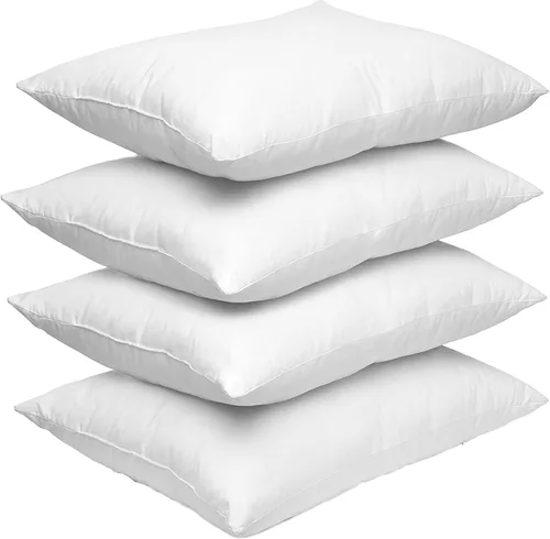 Vista 14 de Elegant Comfort Paquete de 2 rellenos de almohada de poliéster y algodón, relleno de fibra siliconada, 12 x 12, color blanco, 2