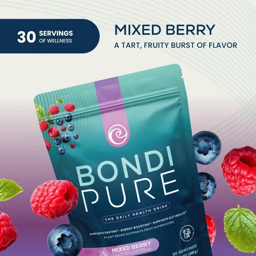 Vista 6 de Bondi Pure - Bebida diaria de salud y desintoxicación - Promueve la salud intestinal y el apoyo energético durante una limpieza o ayuno intermitente