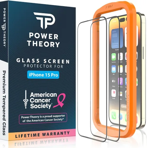 Vista 19 de Power Theory Protector de pantalla para iPhone 14 Pro Max, pantalla de vidrio templado de alta calidad para una máxima protección en tu iPhone 14