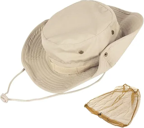 Vista 26 de Sombreros de sol para hombres y mujeres, sombrero de cubo UPF 50+, sombrero Boonie plegable, protección UV, senderismo, playa, pesca, safari