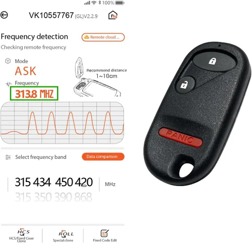 Vista 4 de Control remoto de entrada sin llave OUCG8D344HA 313.8MHz 3 botones de repuesto para Honda Civic Element CR-V 2002-2011