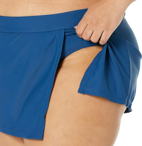 Vista 3 de Catalina Traje de baño de bikini con falda estándar para mujer, Negro