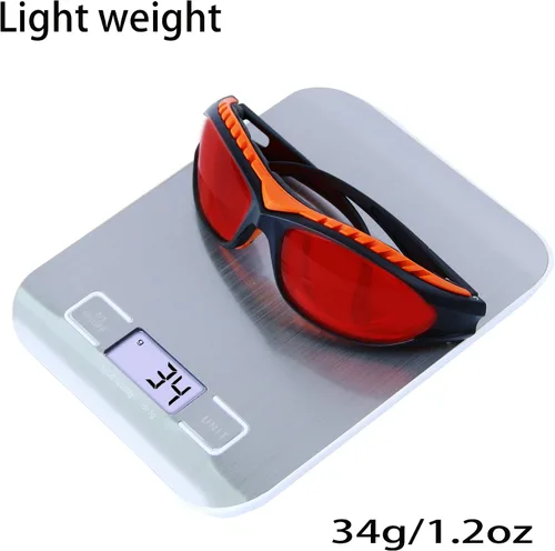 Vista 7 de JILERWEAR Profesional 180nm-540nm OD 6+ Violet/Blue/Green Laser Safety Glasses para 405nm, 445nm, 450nm, 473nm, 532nm láser ligero y diseño de moda