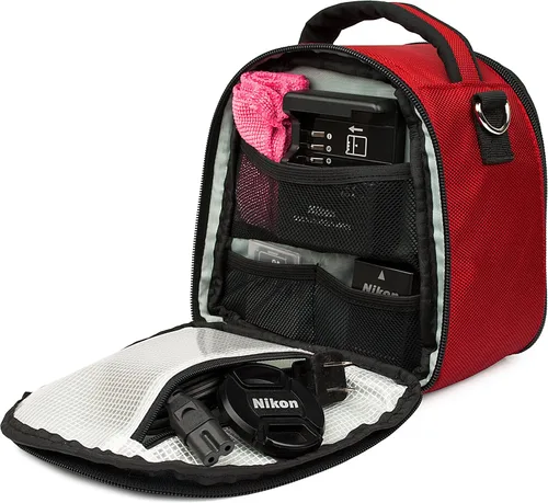 Vista 6 de Transporte para Nikon CoolPix W150, B600, A1000, Z50, D780, Z7, Z6, D3500, W300, Rojo