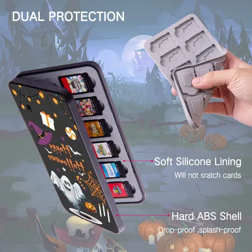 Vista 114 de PERFECTSIGHT Switch Game Case Compatible with Nintendo Switch Game Holder for Switch OLED/ Lite Game Card Case Cartridge with 24 Slots Game Card