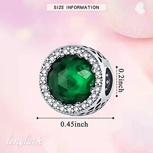 Vista 5 de LongLuck Dije de ojo de cristal para pulsera Pandora dije de plata de ley 925 con circonitas cúbicas para mujer Plata esterlina cristal