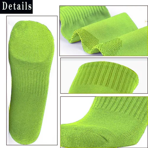 Vista 4 de Calcetines deportivos unisex hasta la rodilla, transpirables, de compresión, tubo sólido, para fútbol, fútbol, fútbol, 312 pares para niños, jóvenes