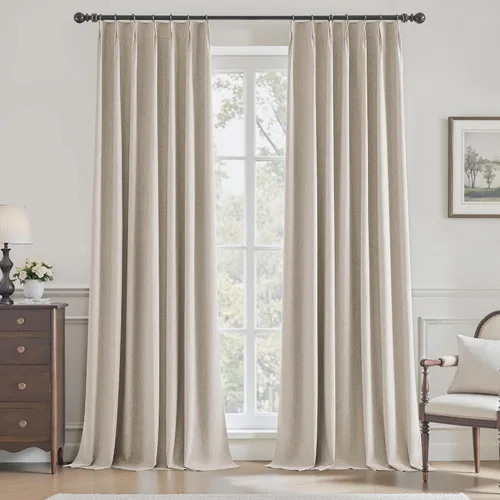 Vista 11 de UHITECH Cortinas plisadas pequeñas de 35 pulgadas de largo, cortinas opacas cortas para ventanas de sótano, aislamiento térmico, cortinas opacas