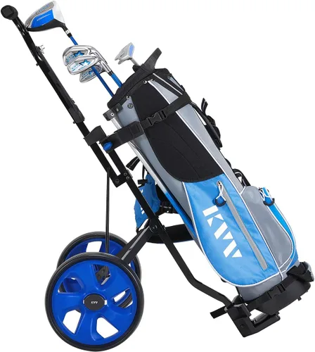 Vista 2 de KVV Carrito de golf junior de 2 ruedas para 3-10 años de edad, soporte superior ajustable