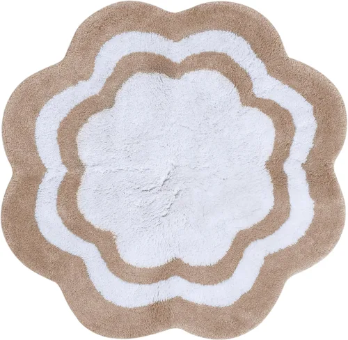 Vista 12 de Sherry Kline Alfombra de baño con diseño de pétalos, absorbente de agua, hecha a mano, lavable a máquina, tapete de baño para decoración, tapete Aloe