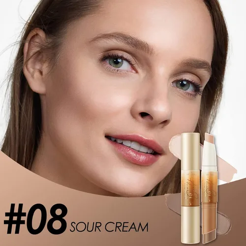 Vista 2 de FOCALLURE Bronceador e Iluminador en Crema 2 en 1 en Barra, Lápiz de Contorno No Graso y que No Reseca, Fácil de Crear un Acabado Mate Natural