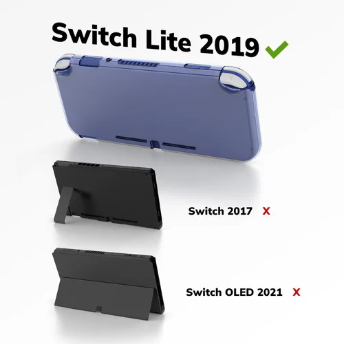 Vista 5 de Younik Switch Lite Case, Black Case for Switch Lite, 14 in 1 Switch Lite Accessories Bundle with Carrying Case, Clear Protective Case, Game Card