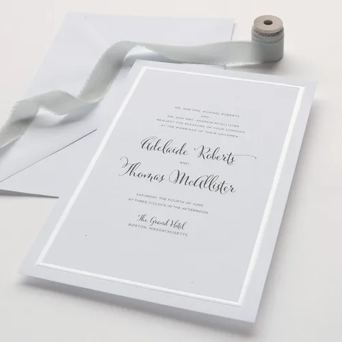 Vista 5 de Gartner Studios Border - Kit de invitación de boda, blanco perla, 50 unidades (61001)