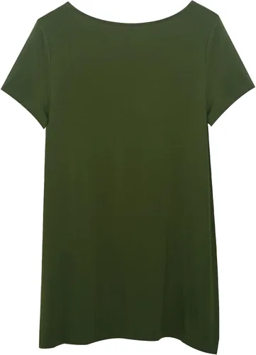 Vista 3 de Camisas de maternidad para mujer, manga corta, dobladillo dividido, ropa de embarazo