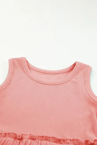 Vista 8 de blibean Vestido sin mangas Sumer para niñas de color sólido, tallas 4-13 años