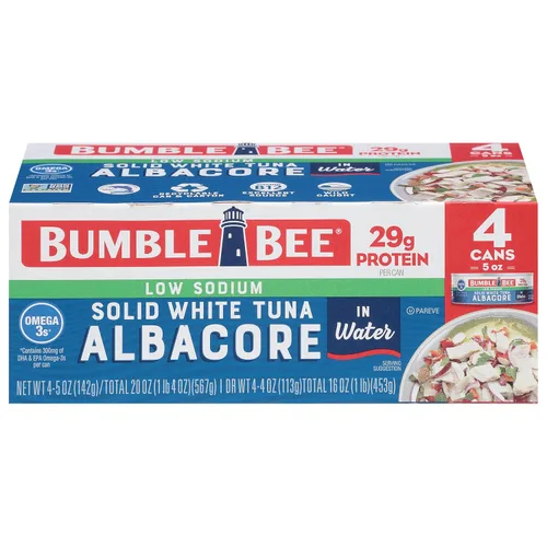 Vista 18 de Bumble Bee Atún blanco sólido en agua, paquete de 3, 9 onzas