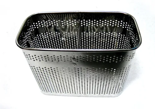 Vista 6 de Soporte para utensilios de cocina de acero inoxidable (cuadrado mediano) para palillos para lavavajillas