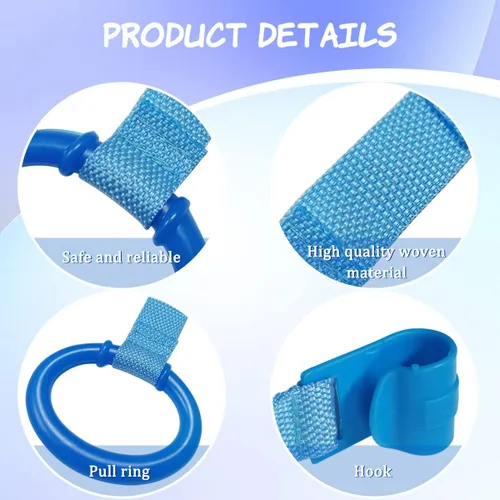 Vista 3 de 4 anillos de plástico para cuna de bebé, soporte auxiliar de ejercicios para caminar para niños Anillos colgantes de cuna de 4 colores para bebé
