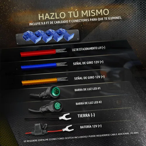 Vista 8 de OPT7 Sidekick - Luces estroboscópicas de aluminio para estribos (2 unidades)