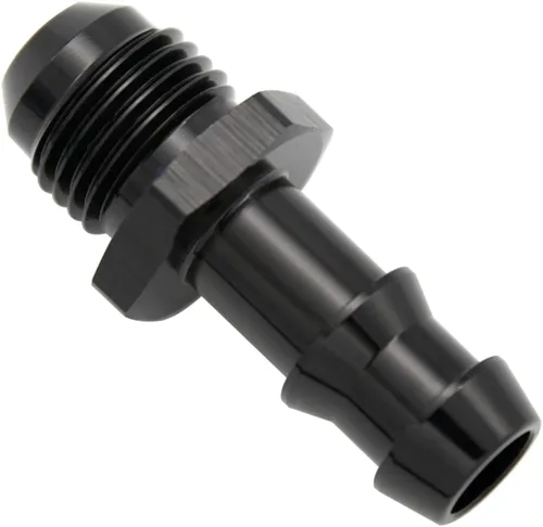 Vista 6 de Negro recto aluminio 4AN macho Flare a 1/4 "(6.3mm) Barb Push Hose Barb Fitting Adapter