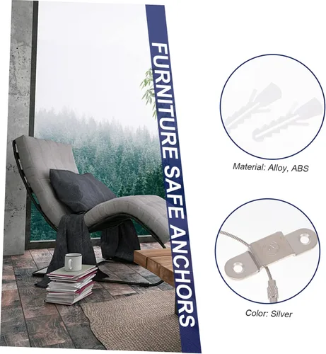 Vista 9 de Furniture Safety Strap for Child Proofing and PET Protection, 5 Set