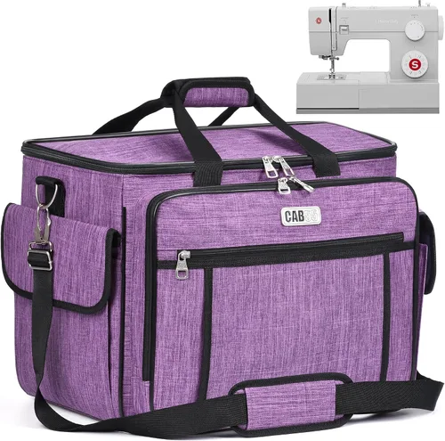 Vista 10 de CAB55 Estuche para máquina de coser - Bolsa de transporte con relleno extraíble, bolsa para máquina y accesorios