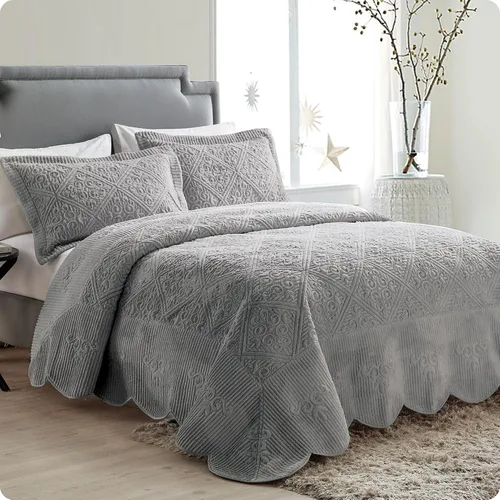 Vista 8 de VCNY Home Westland - Juego de colcha de 3 piezas en relieve, Queen