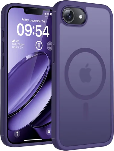 Vista 52 de TOCOL Funda para iPhone 17e, compatible con Magsafe, protección militar contra caídas, delgada, translúcida, mate, a prueba de golpes, para iPhone