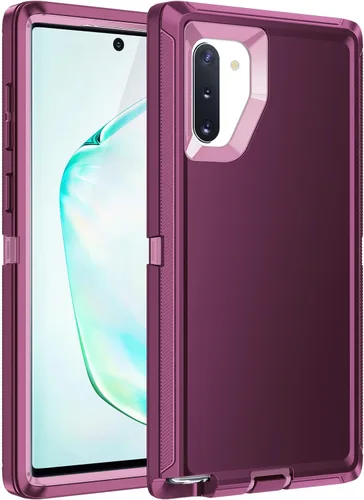 Vista 8 de Funda para Galaxy Note 10 Plus, a prueba de golpes, a prueba de caídas, a prueba de polvo, protección de cuerpo completo de 3 capas, funda rígida