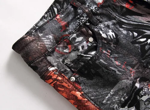 Vista 7 de Enrica - Pantalones de mezclilla elásticos para hombre